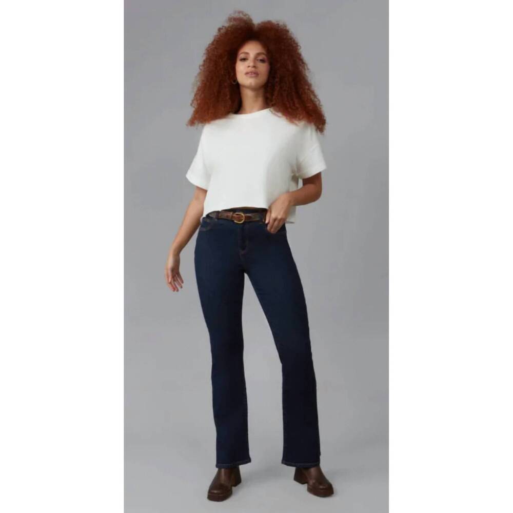NEW LOLA JEANS billie high rise boot cut jean in dark rinse